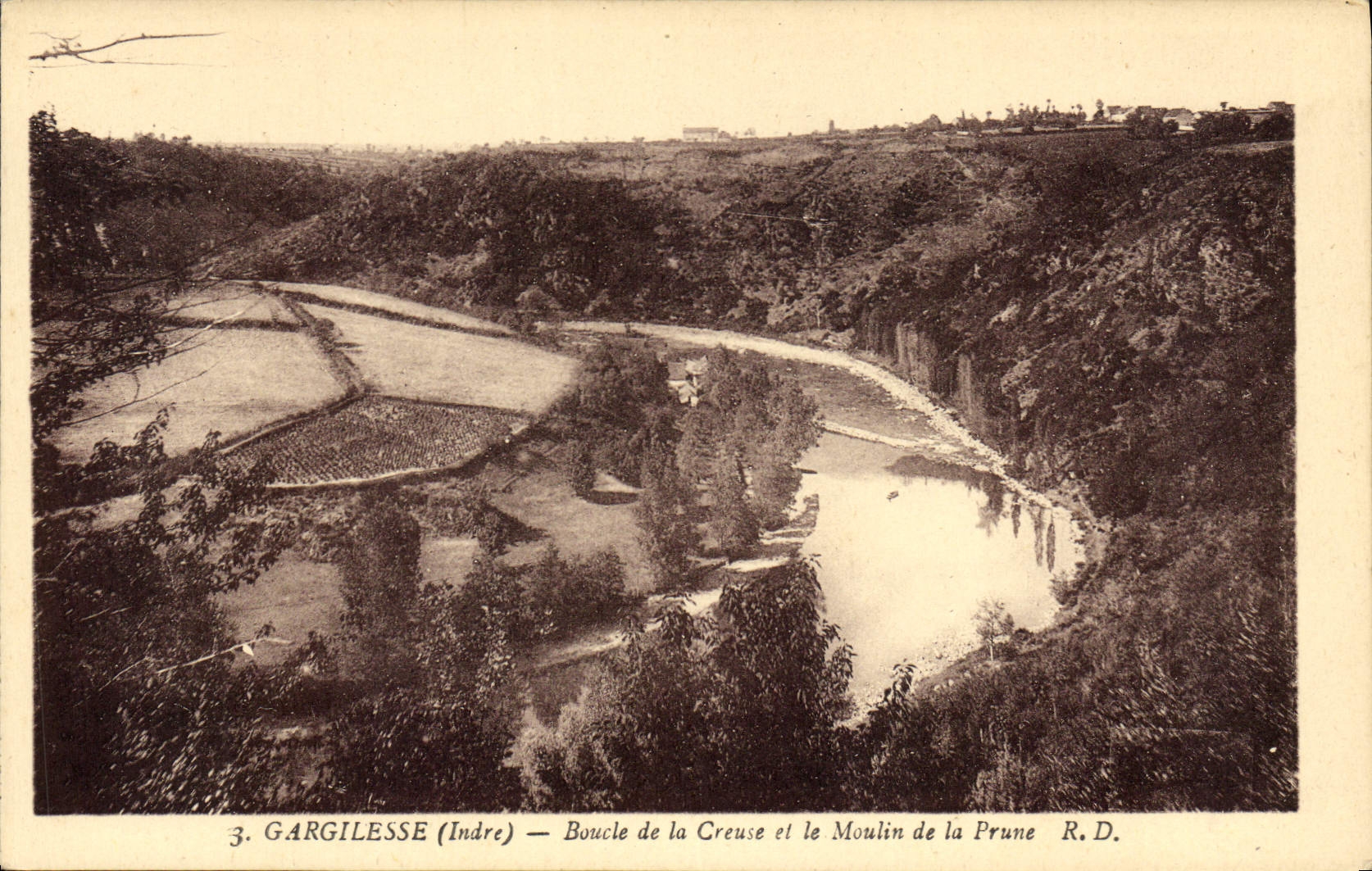 CPA Gargilesse Indre Boucle de la Creuse et le Moulin de la Prune 