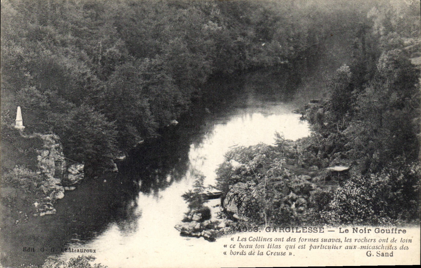 CPA Gargilesse Le Noir Gouffre 