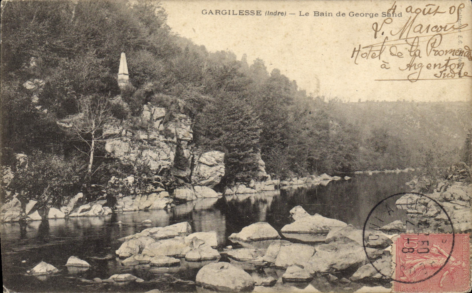 CPA Gargilesse Indre Le Bain de George Sand