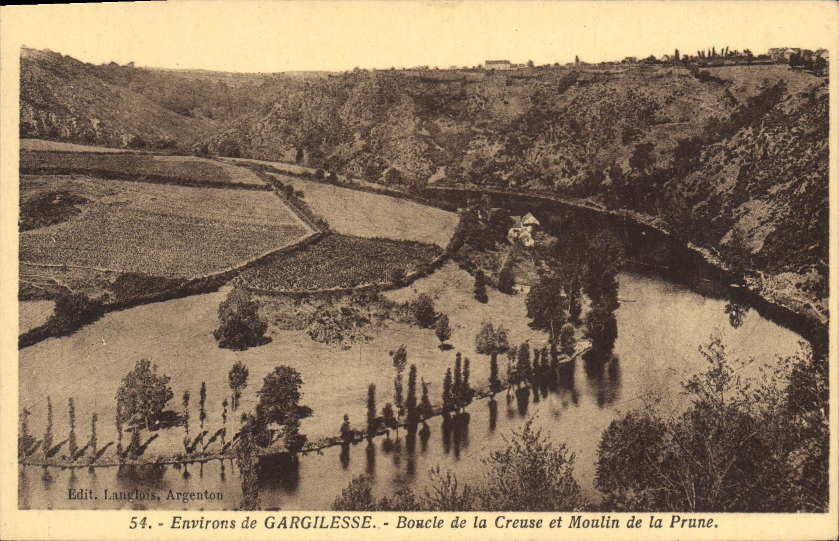 CPA Environs de Gargilesse Boucle de la Creuse et Moulin de la Prune 