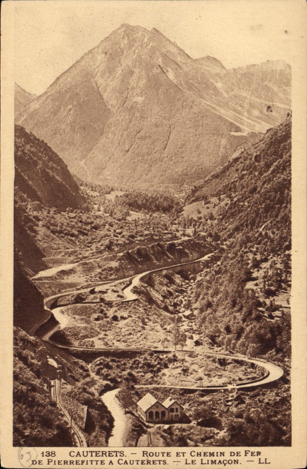 CPA Cauterets Route et Chemin de Fer de Pierrefitte a Cauterets Le Limacon 