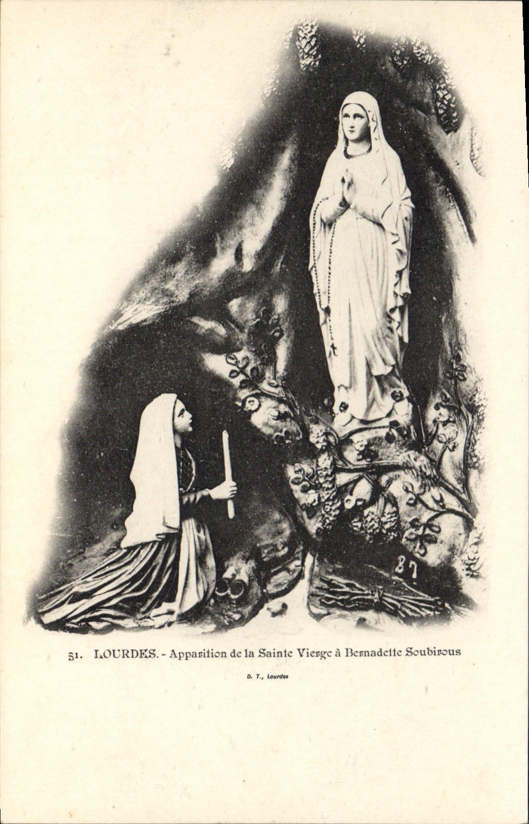 CPA Lourdes Apparition de la Sainte Vierge a Bernadette Soubirous 