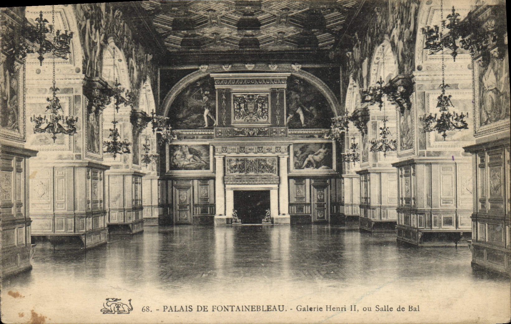CPA Palais de Fontainebleau Galerie Henri II ou Salle de Bal
