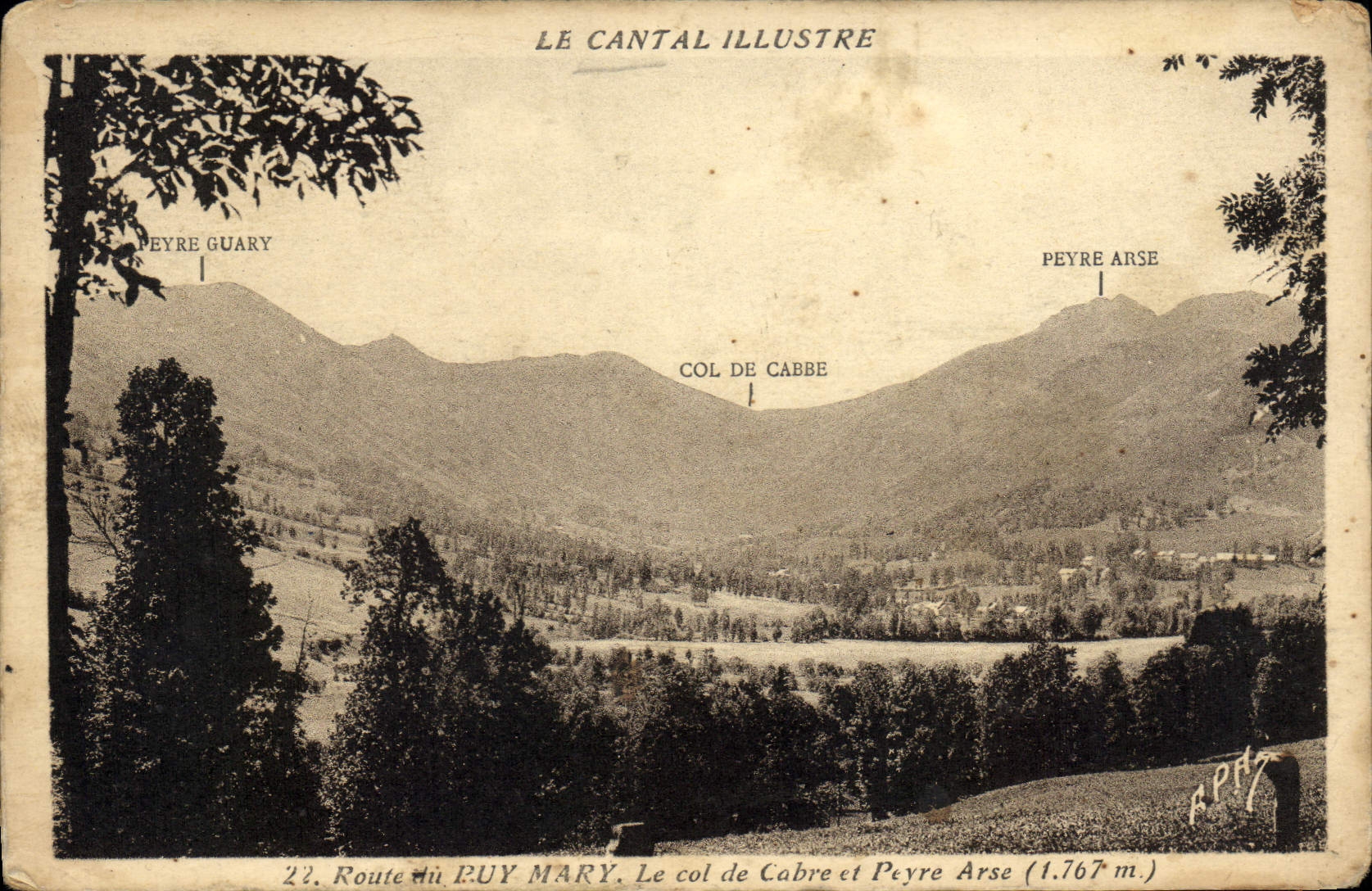 CPA Le Cantal Illustre Route dit Puy Mary 