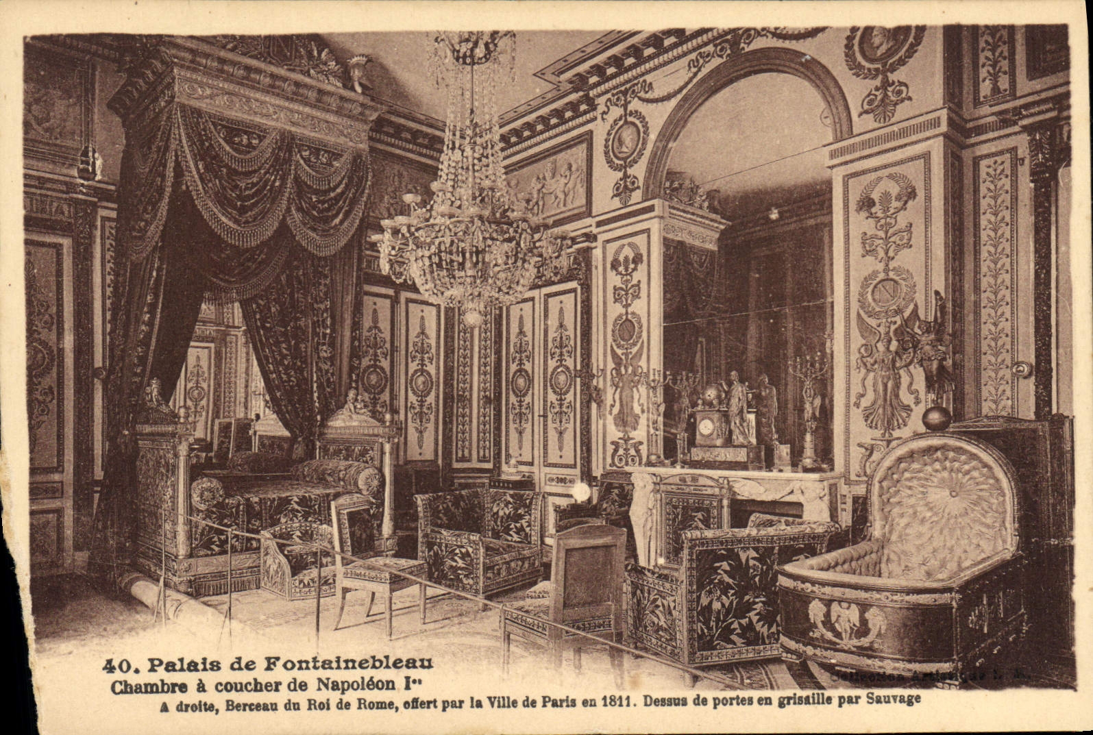 CPA Palais de Fontainebleau Chambre a coucher de Napoleon 