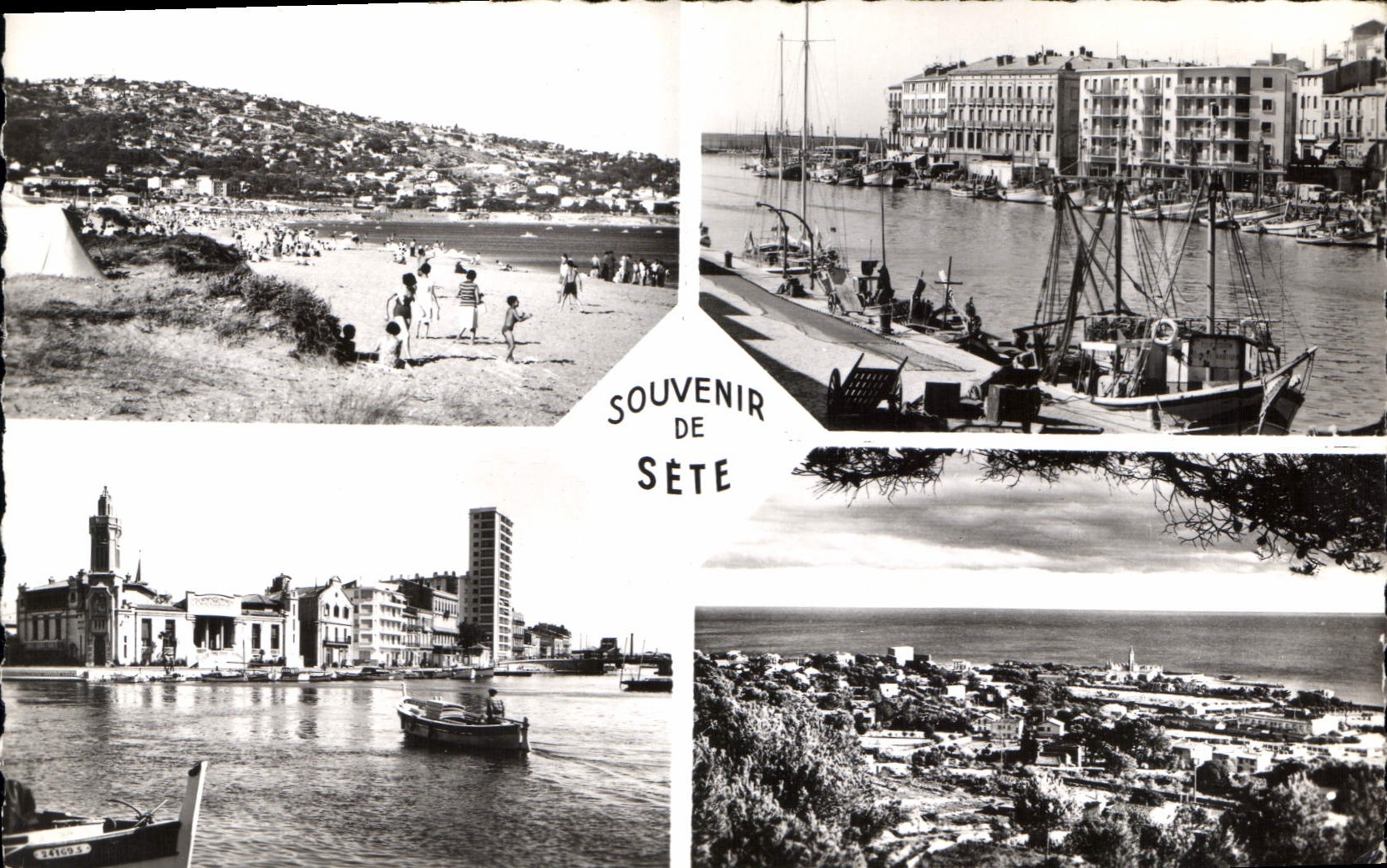 CPA Souvenir de Sete Bateau