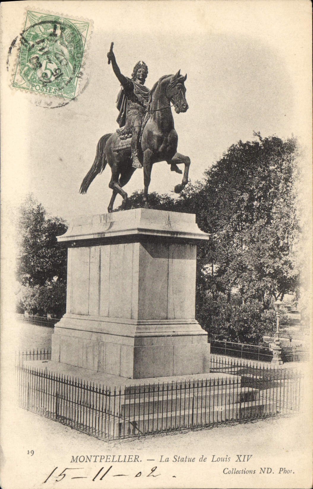 CPA Montpellier La Statue de Louis XIV