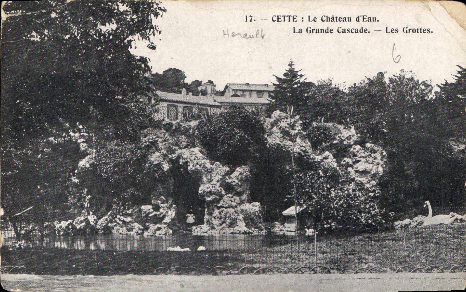CPA Cette Le Chateau d'Eau La Grande Cascade Les Grottes