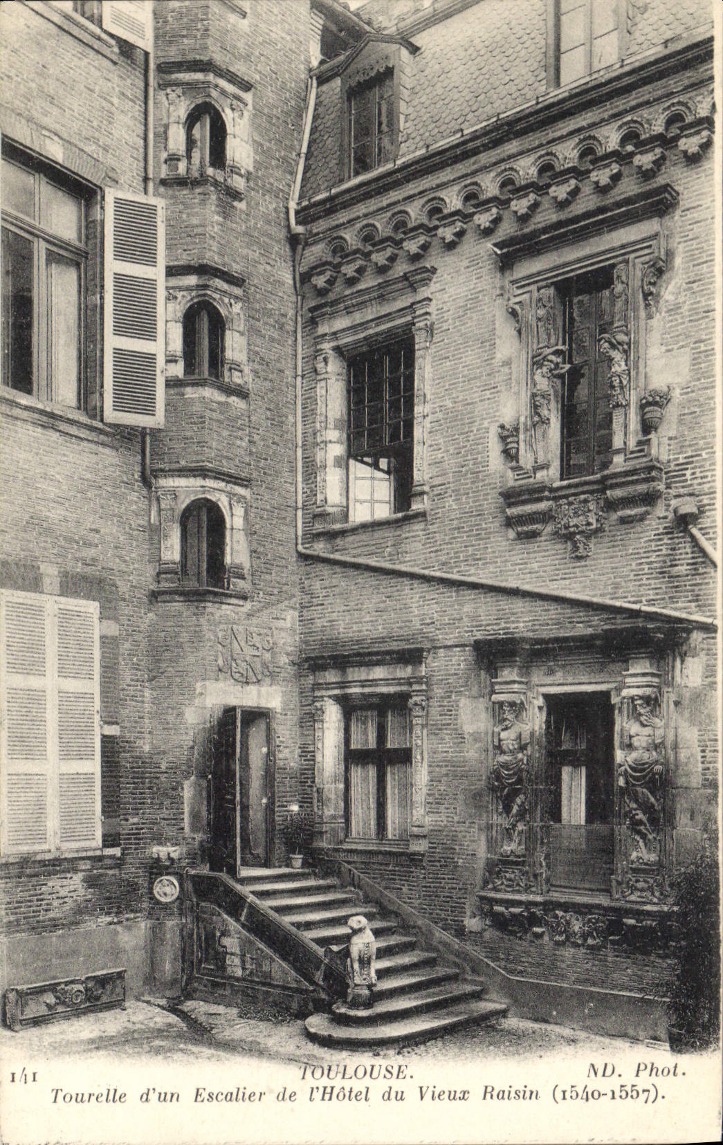 CPA Toulouse Tourelle d'un Escalier de l'Hotel du Vieux Raisin 