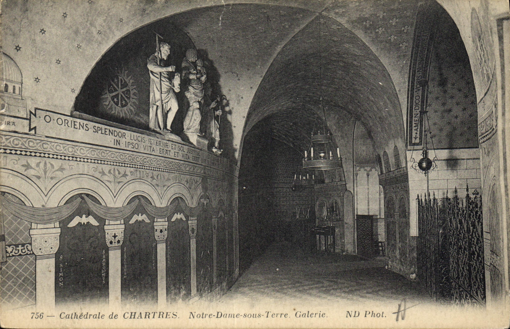 CPA Cathedrale de Chartres Notre Dame sous Terre Galerie