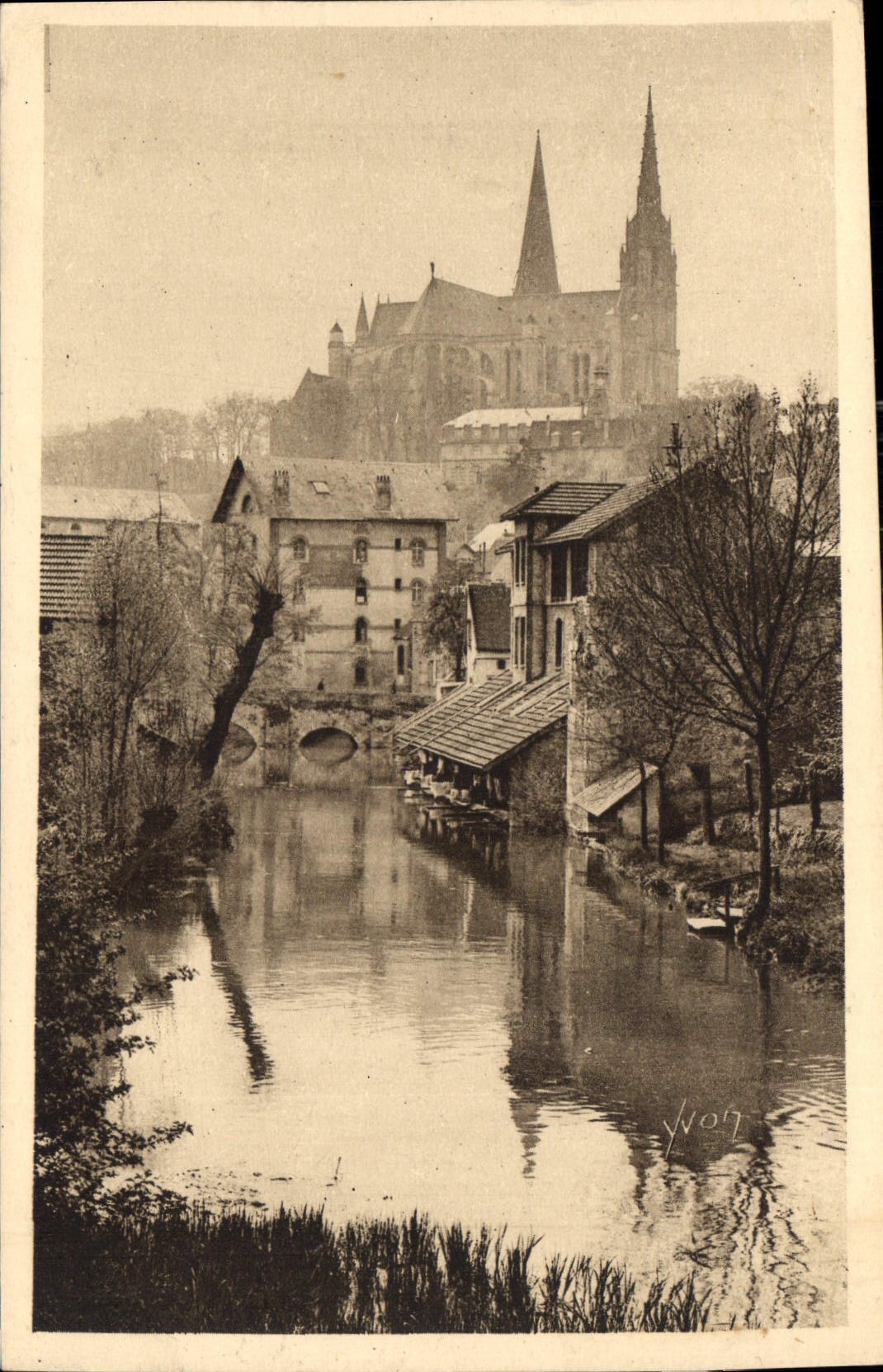 CPA Chartres Eure et Loir Les Bords de l'Eure