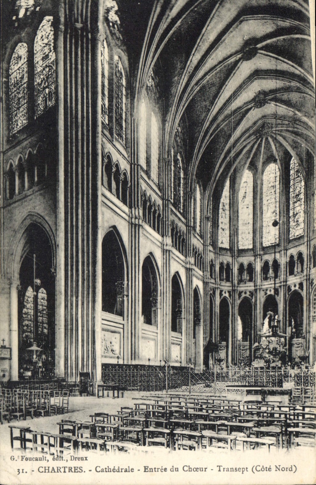 CPA Chartres Cathedrale Entree du Choeur Transept Cote Nord