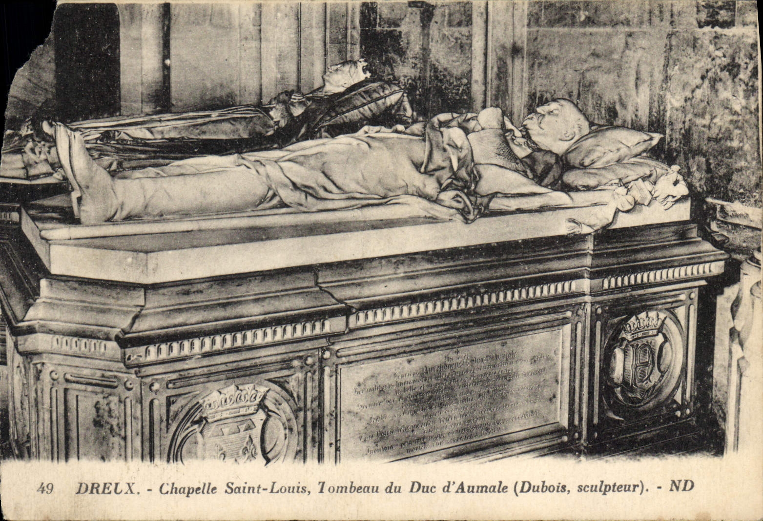 CPA Dreux Chapelle Saint louis Tombeau du Duc d'Aumale Dubois Sculpteur