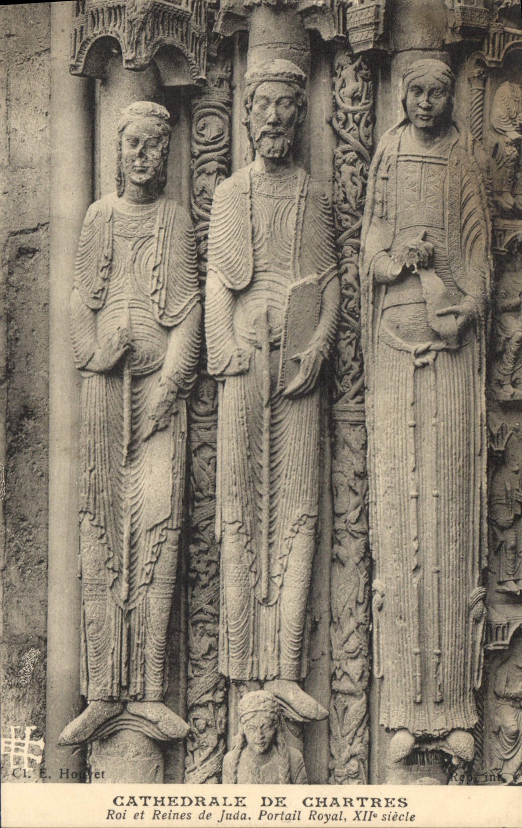 CPA Cathedrale de Chartres roi et Reines de Juda Portail Royal XII siecle 