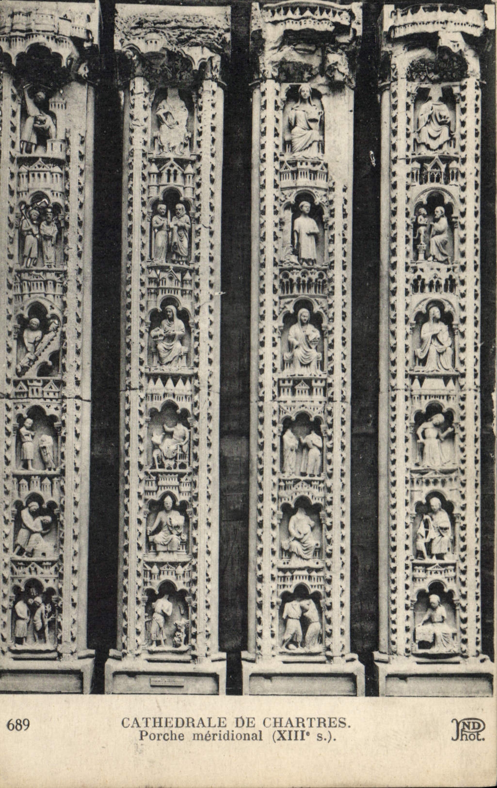 CPA Cathedrale de Chartres Porche meridional XIII S
