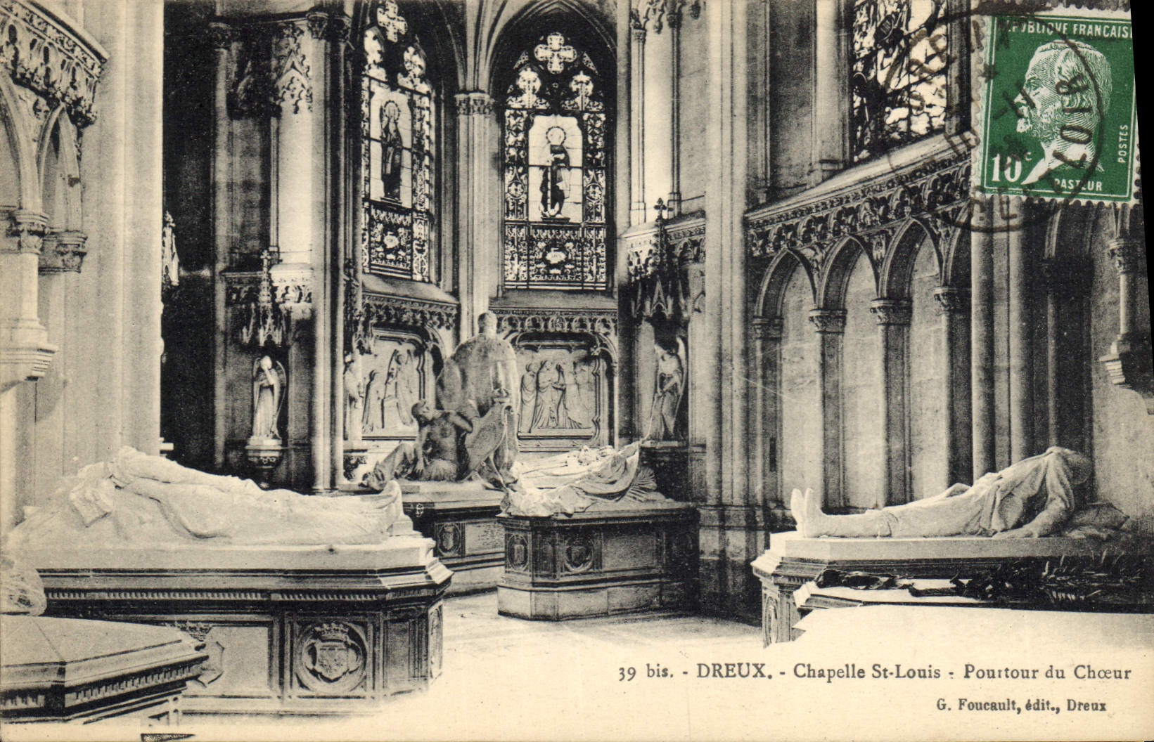 CPA Dreux Chapelle St Louis Pourtour du Choeur