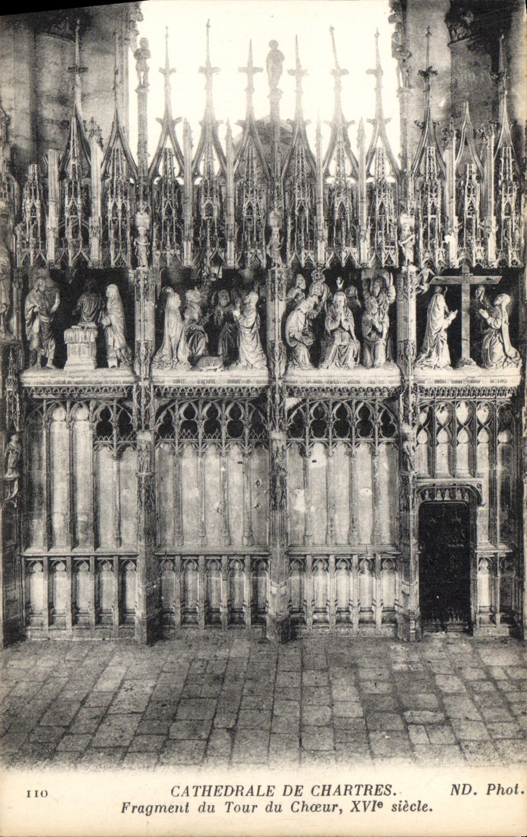 CPA Cathedrale de Chartres Fragment du Tour du Choeur XVI siecle 