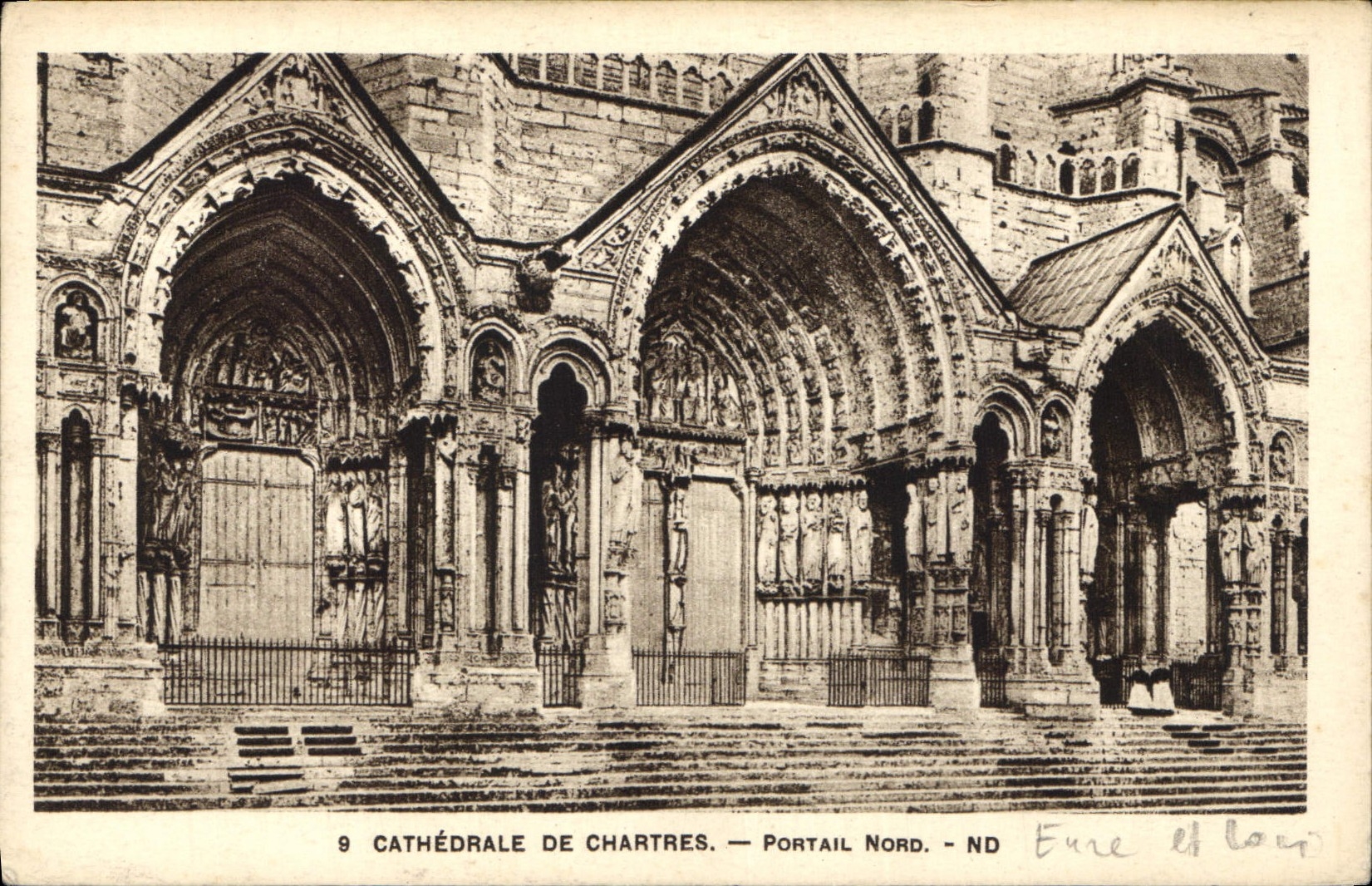 CPA Cathedrale de Chartres Portail Nord 