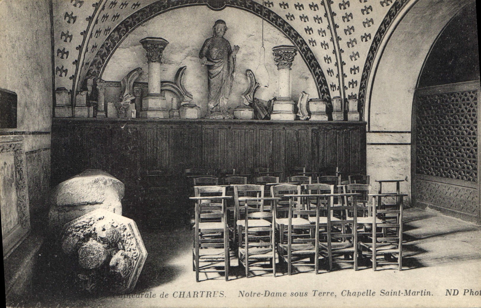 CPA Cathedrale de Chartres Notre Dame sous Terre Chapelle Saint Martin 