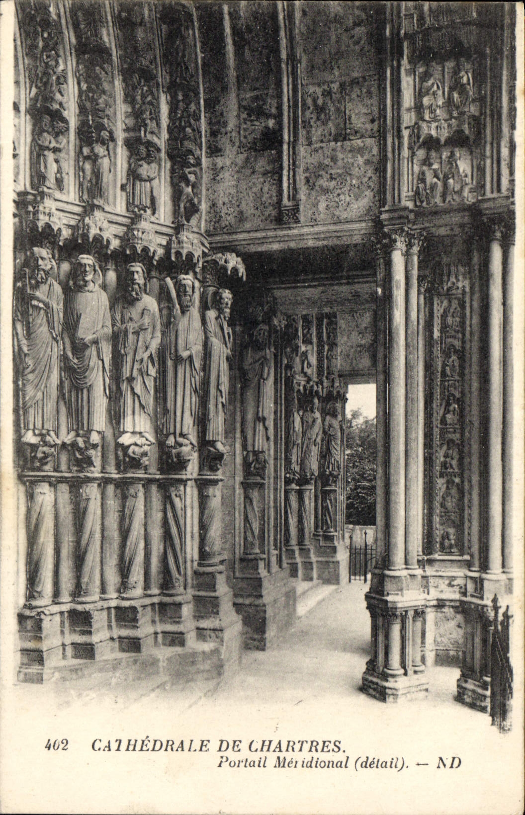 CPA Cathedrale de Chartres Portail Meridional detail 