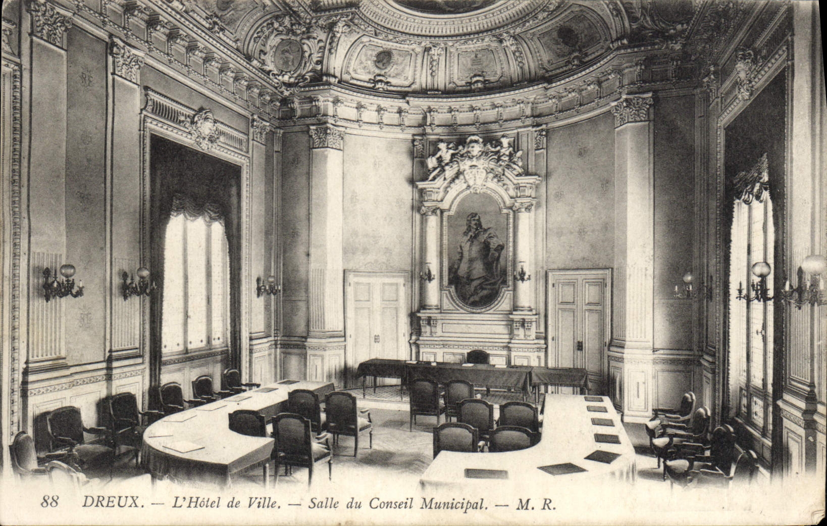 CPA Dreux l'Hotel de Ville Salle du Conseil Municipal 