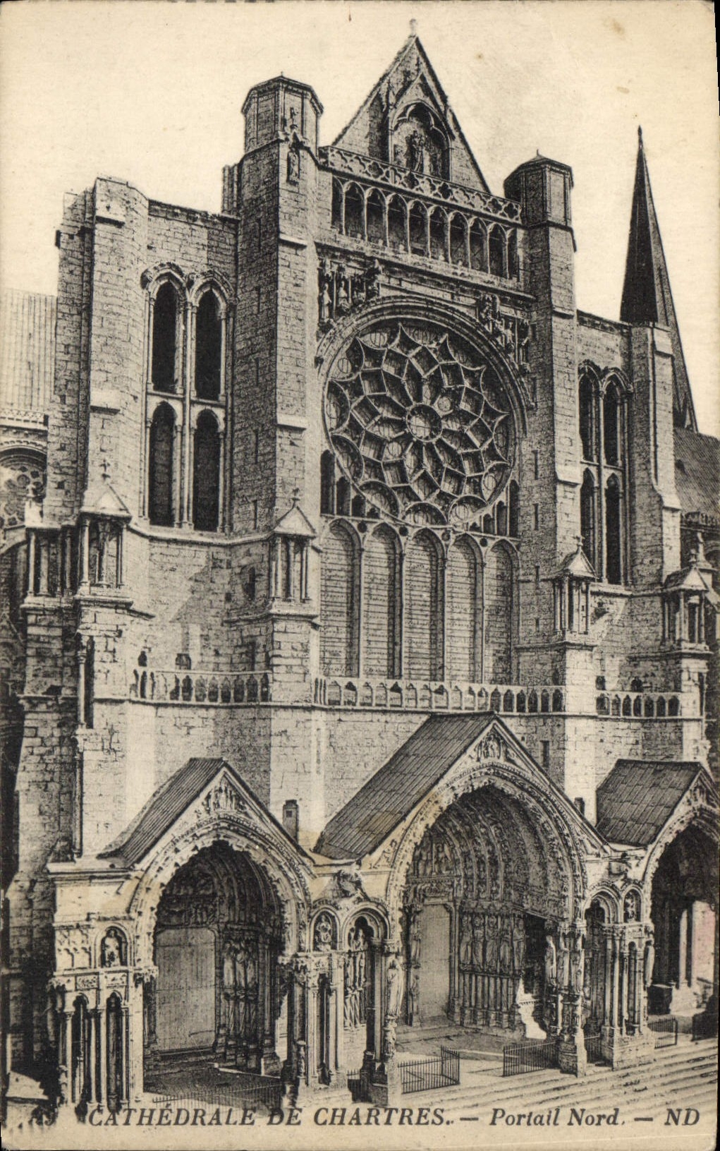 CPA Cathedrale de Chartres Portail Nord 