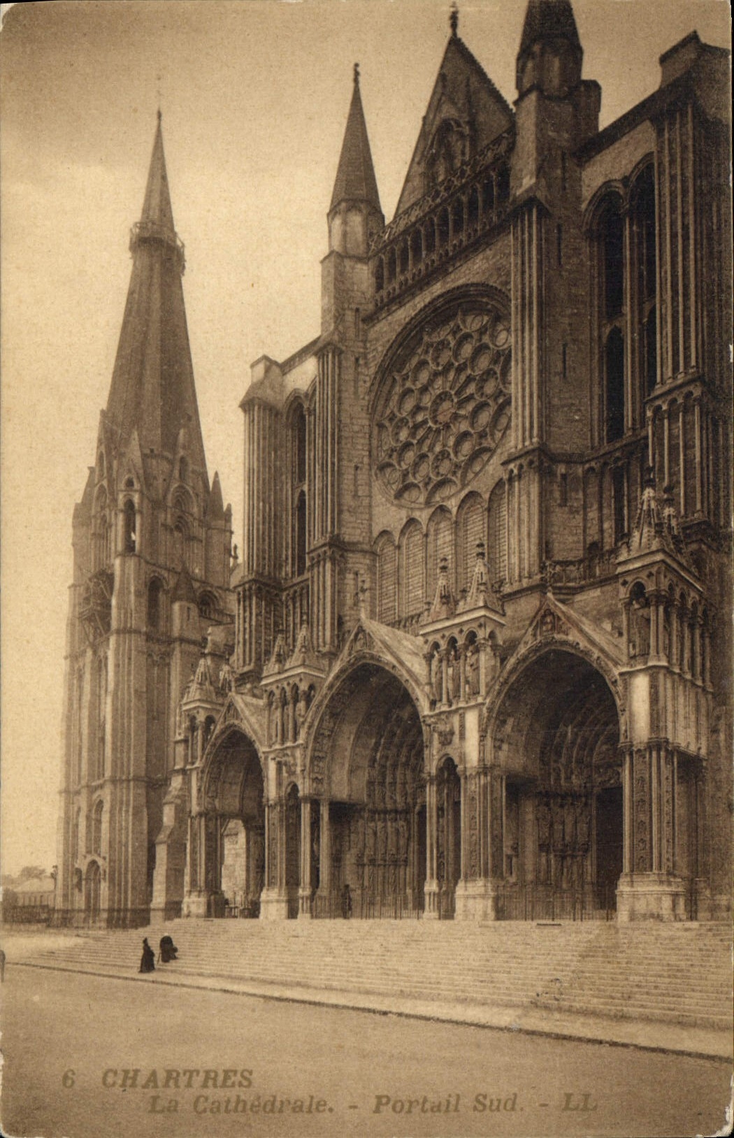 CPA Chartres la Cathedrale Portail Sud