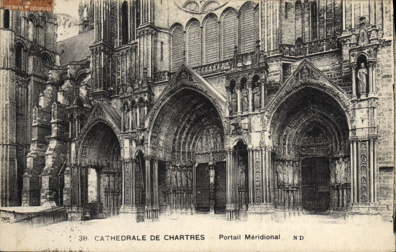 CPA Cathedrale de Chartres Portail Meridional 