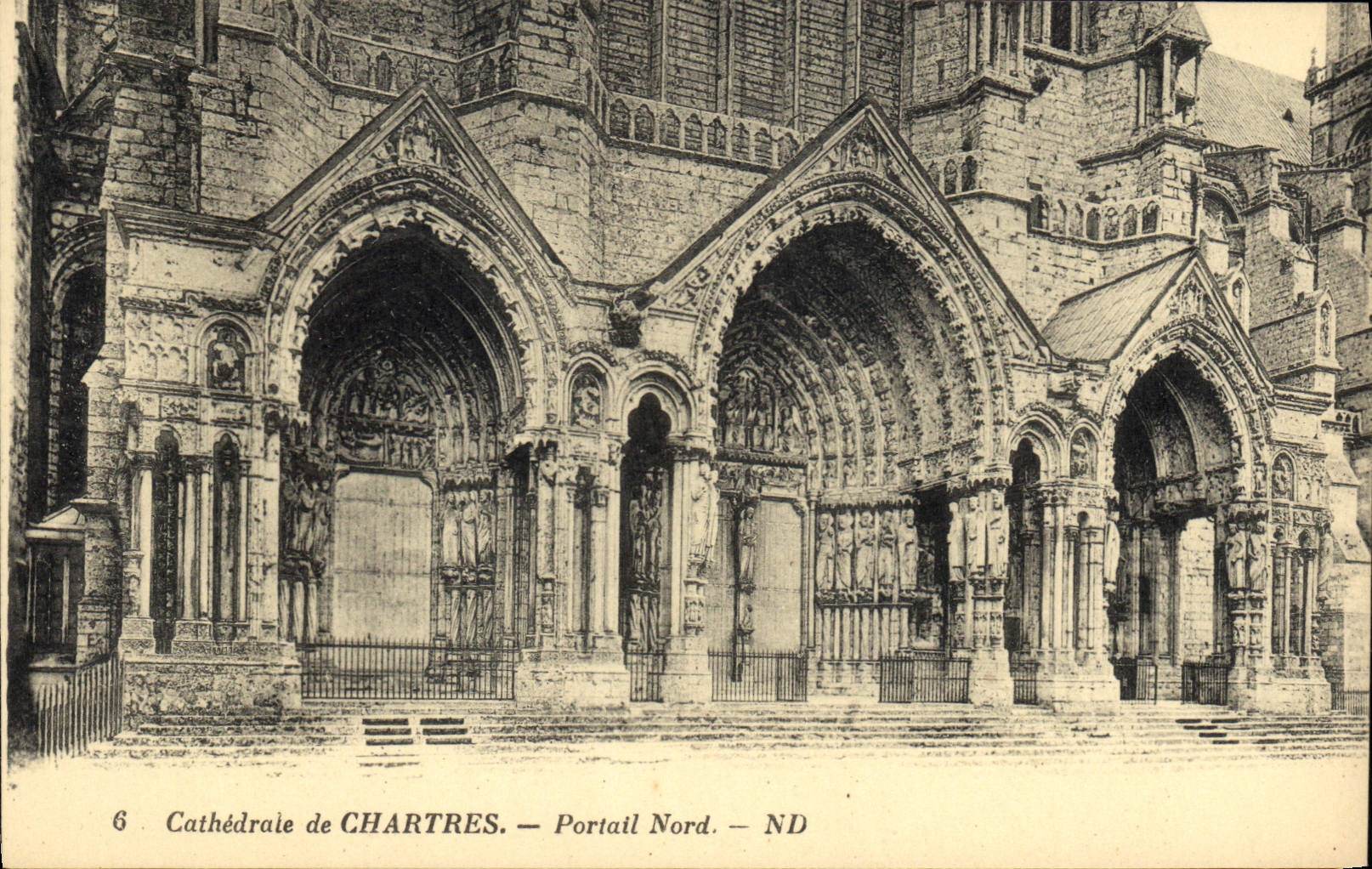 CPA Cathedrale de Chartres Portail Nord 