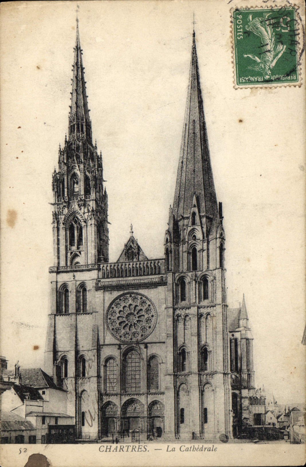 CPA Chartres la Cathedrale 