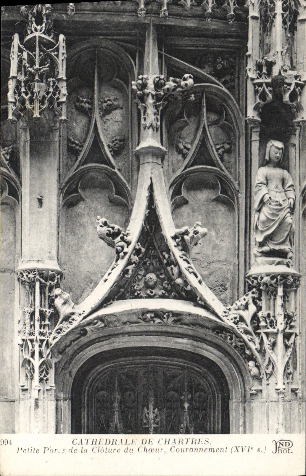 CPA Cathedrale de Chartres Petite Porte de la Cloture du Choeur Couronnement XVI S