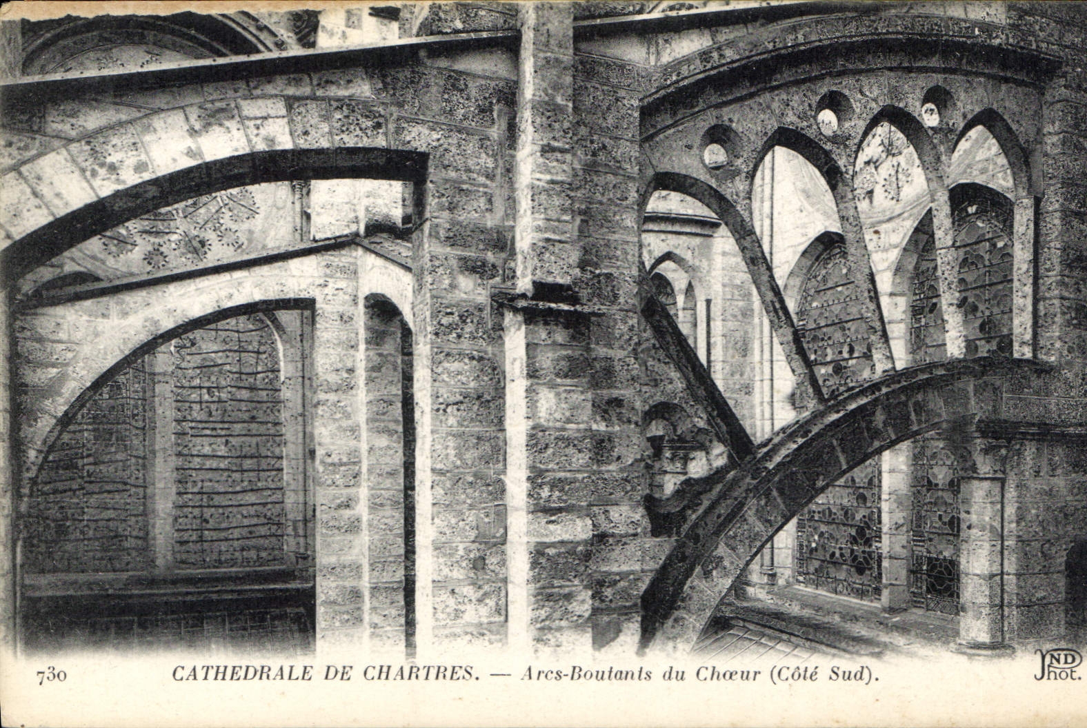 CPA Cathedrale de Chartres Ares Boutants du Choeur Cote Sud