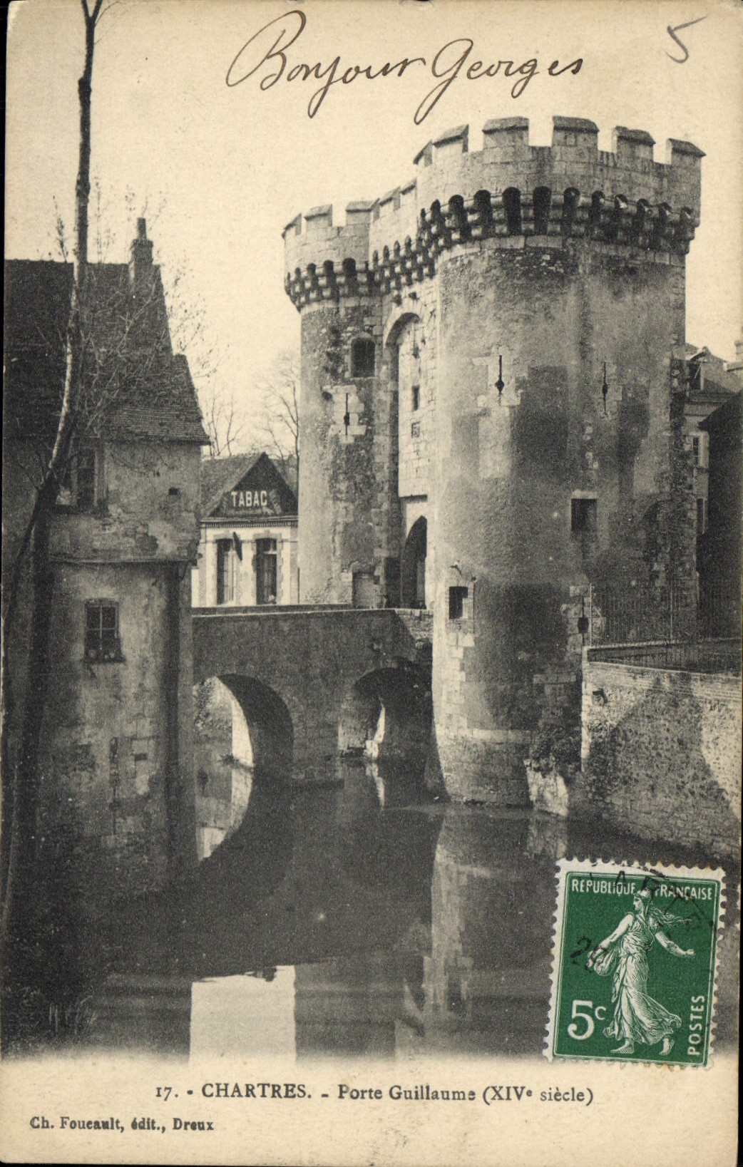 CPA Chartres Porte Guillaume XIV siecle 