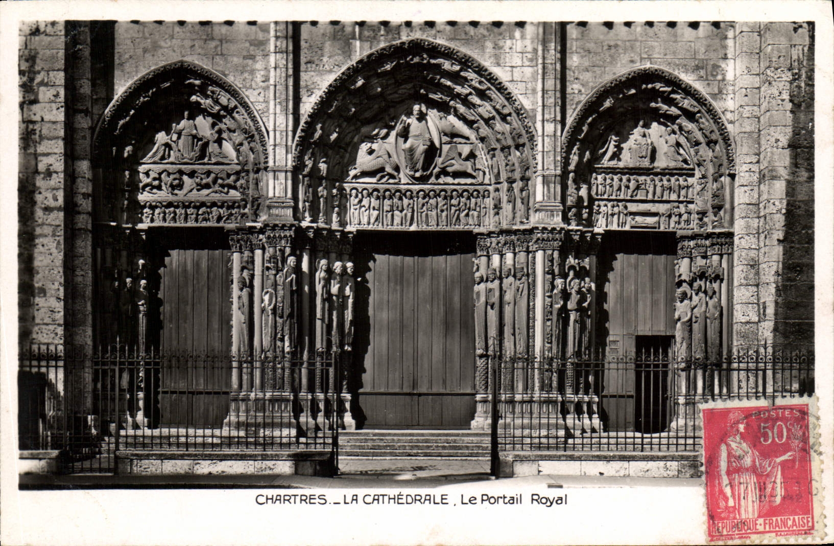CPA Chartres la cathedrale le Portail Royal
