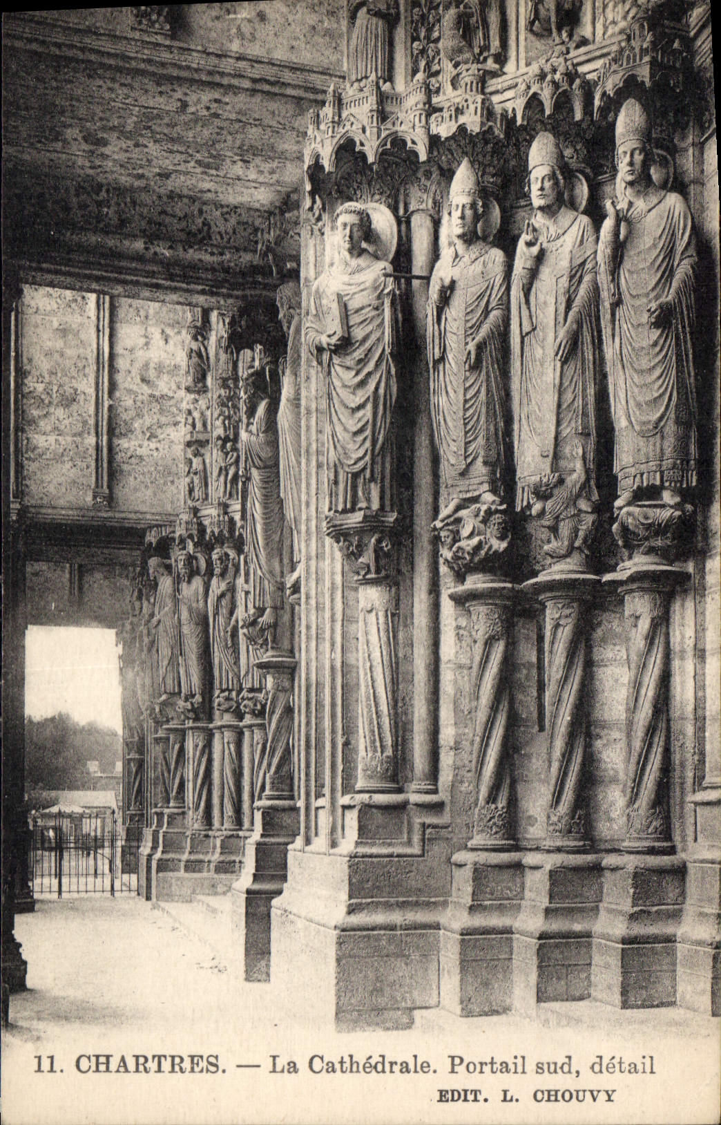 CPA Chartres la cathedrale Portail Sud detail 
