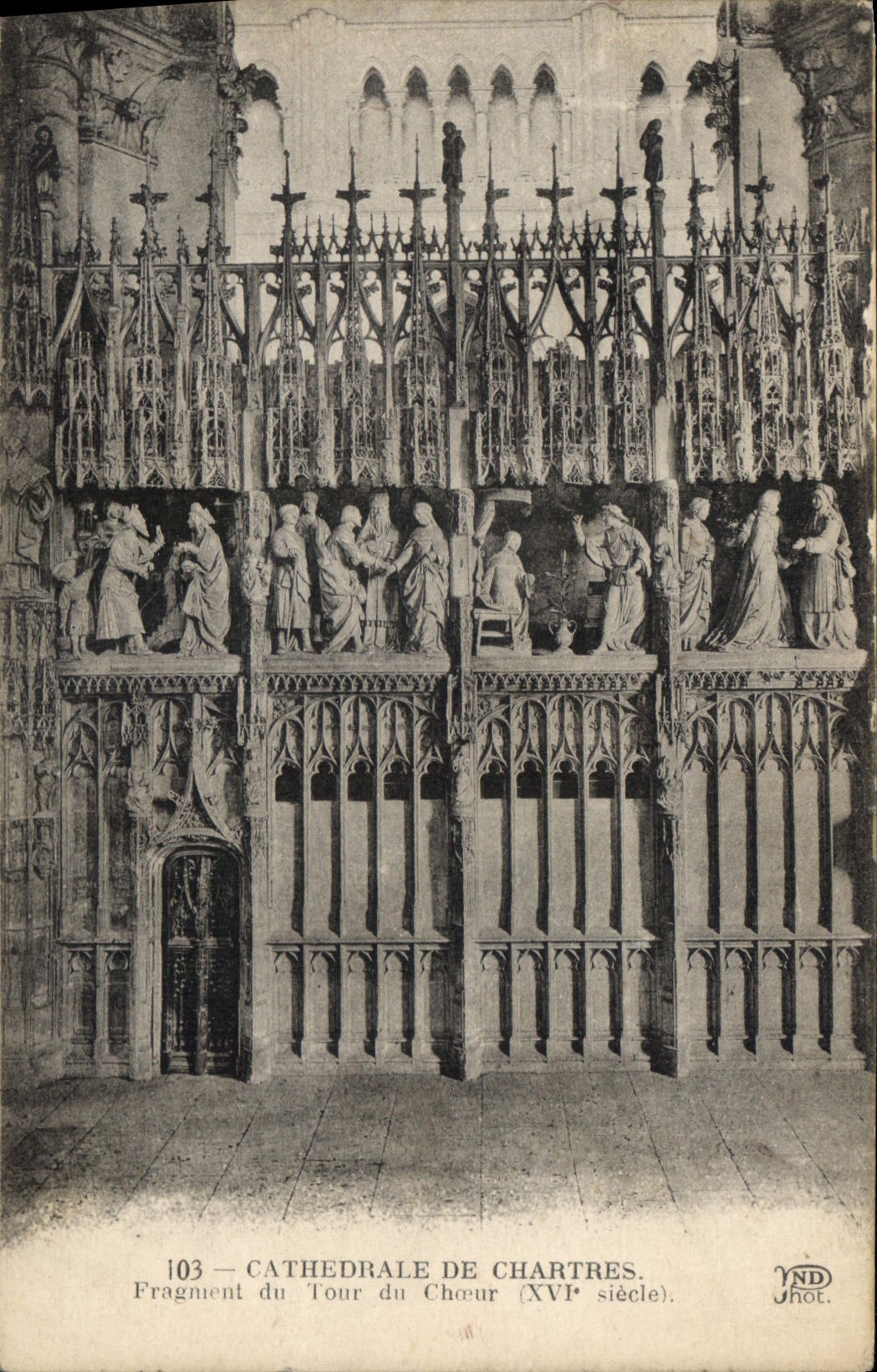 CPA Cathedrale de Chartres fragment du Tour du Choeur XVI siecle