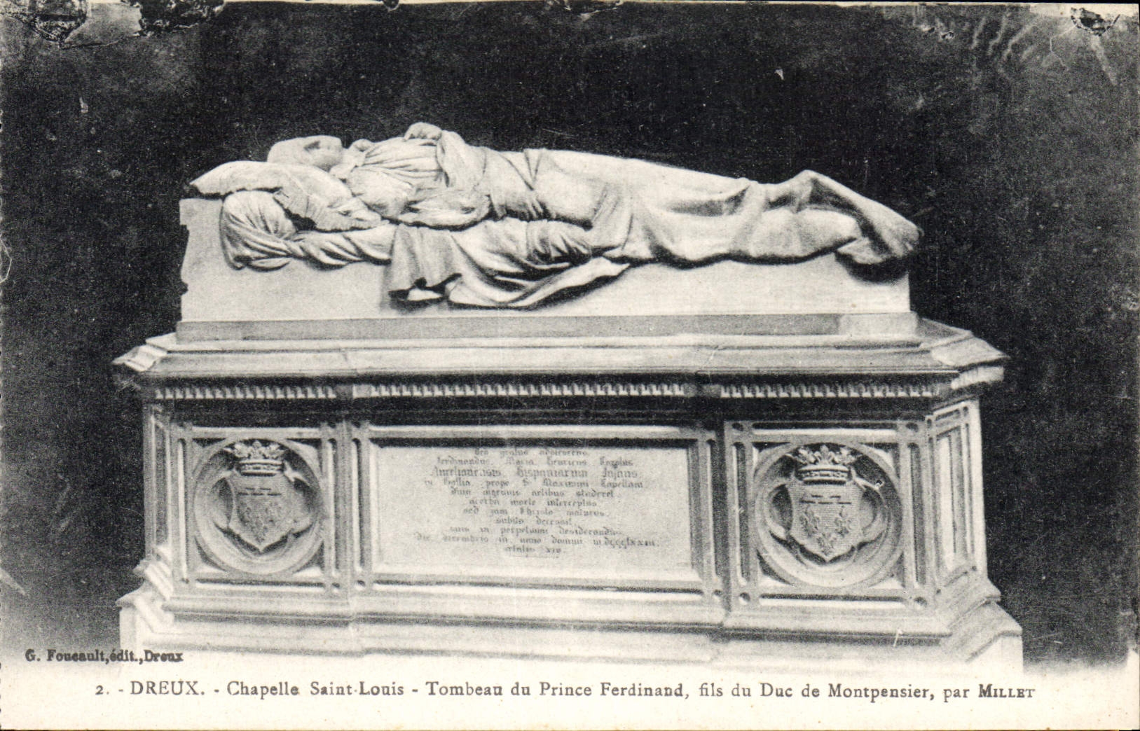 CPA Dreux Chapelle Saint Louis Tombeau du Prince Ferdinaud Fils de Montpensier par Millet  