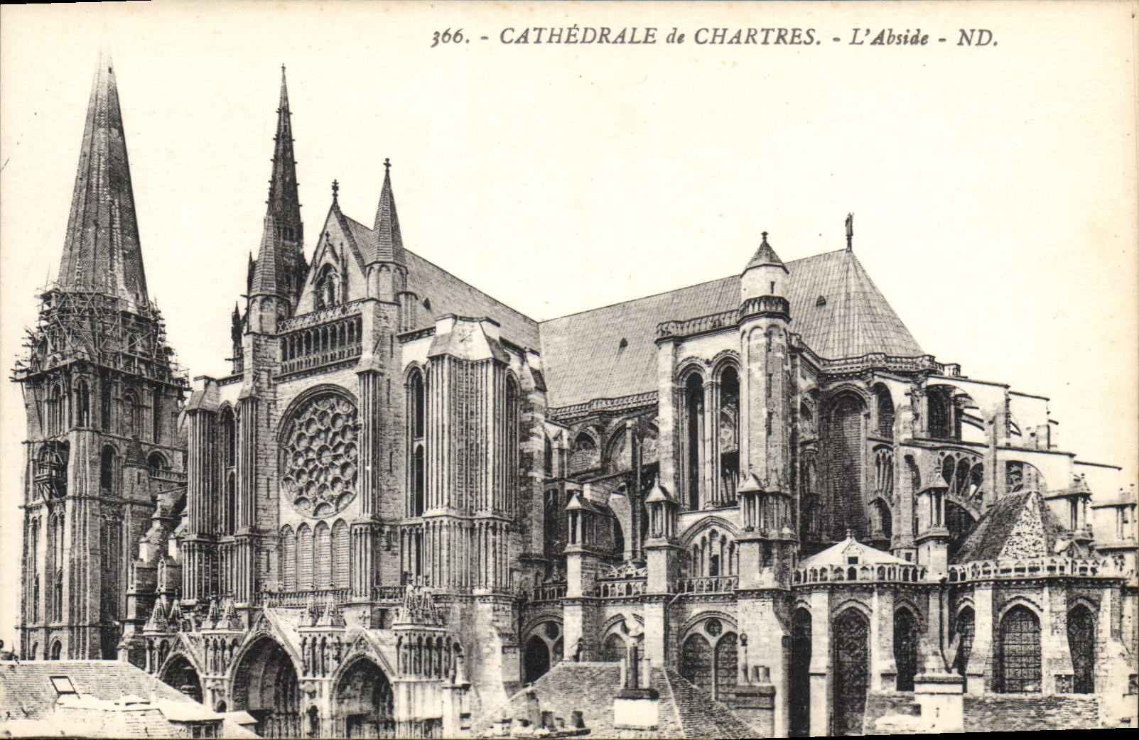 CPA Cathedrale de Chartres l'Abside 