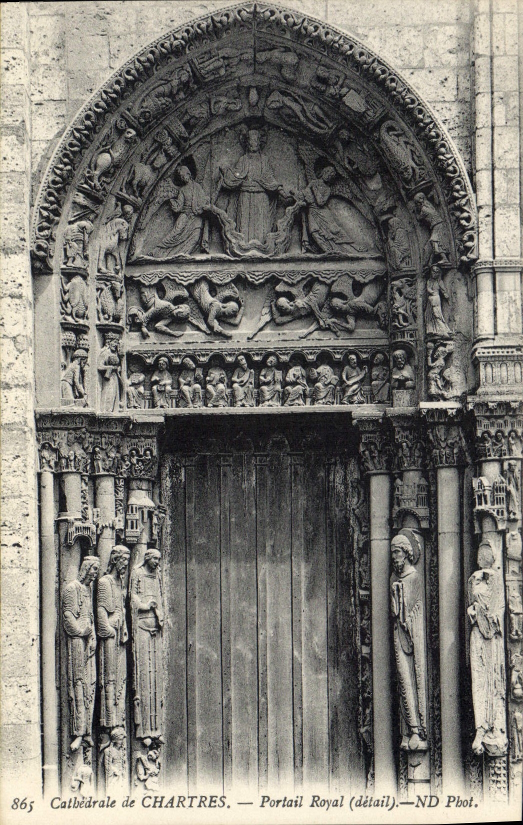 CPA Cathedrale de Chartres Portail Royal detail