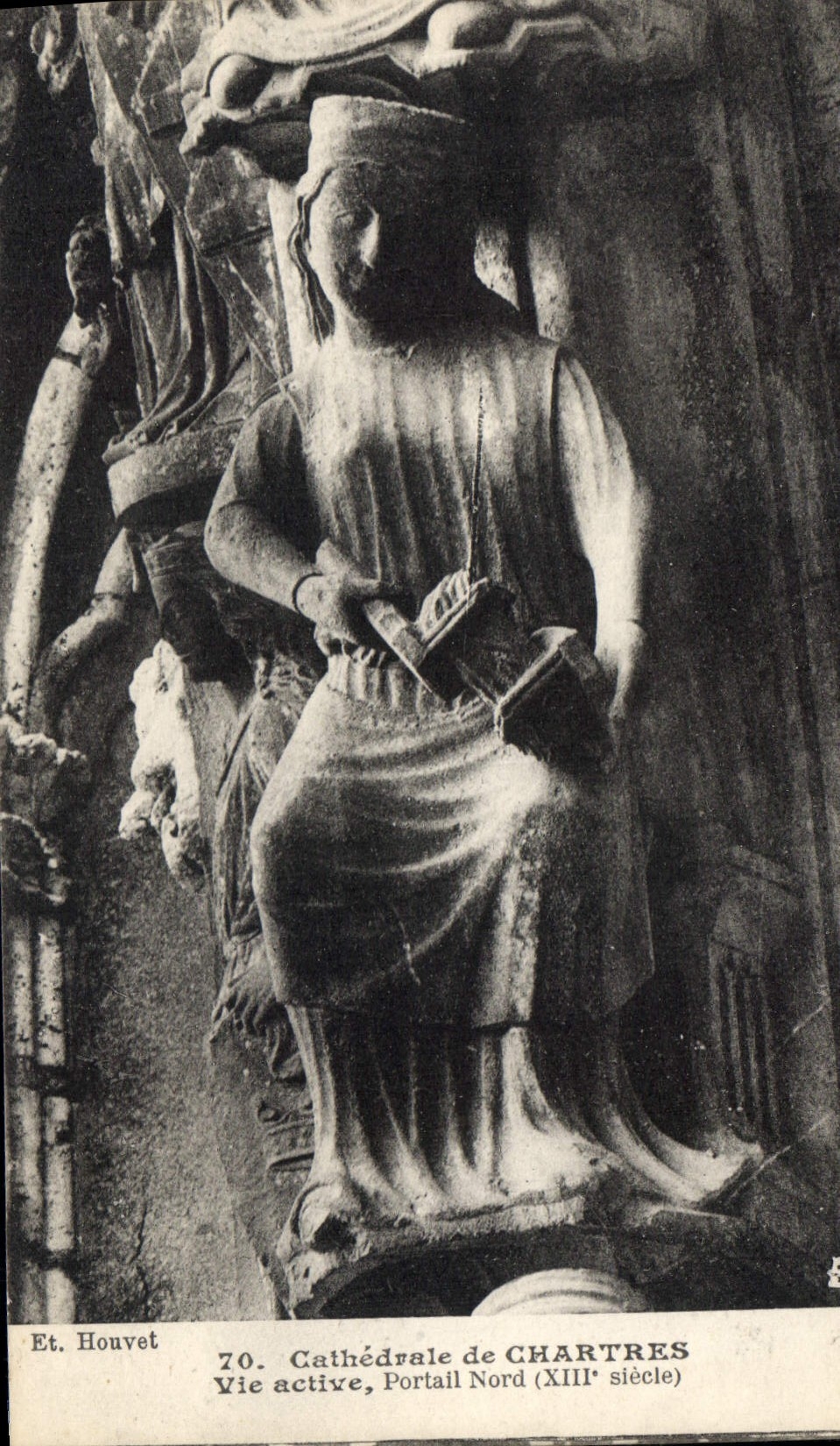 CPA Cathedrale de Chartres vie Acrive Portail Nord XIII siecle 