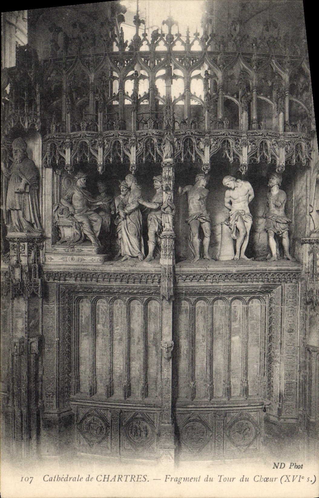 CPA Cathedrale de Chartres Fragment du Tour du Choeur XVI S 