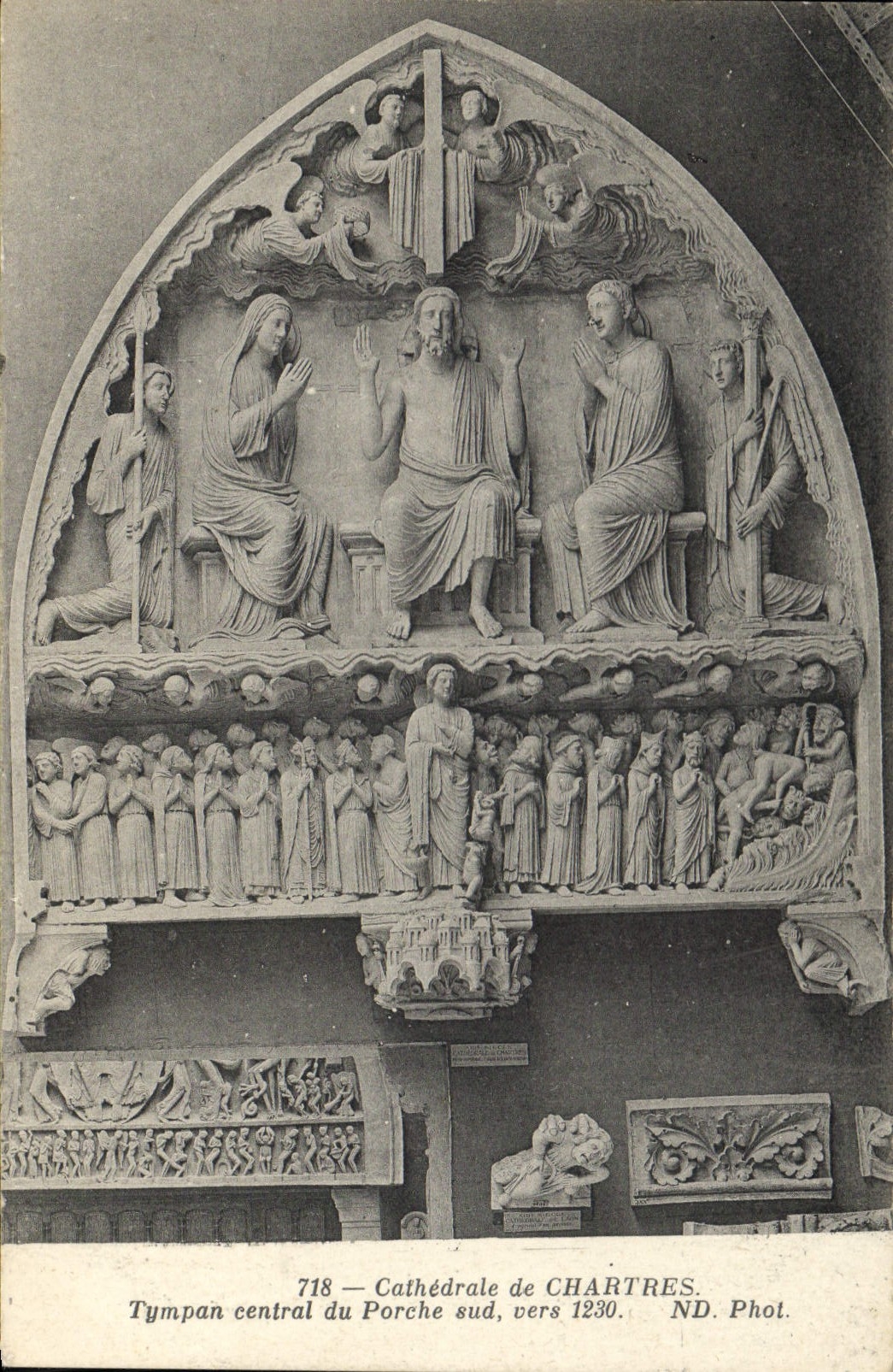 CPA Cathedrale de Chartres Tympan central du Porche Sud vers 1230 