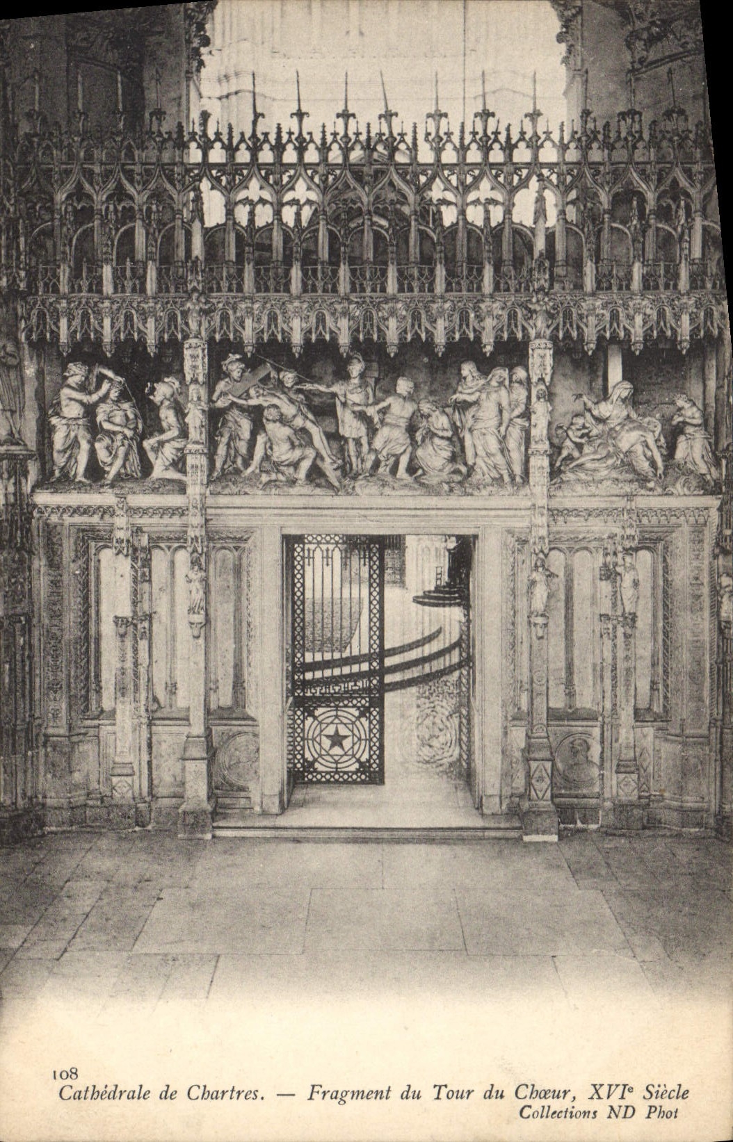 CPA Cathedrale du Chartres Fragment du Tour du Choeur XVI siecle 