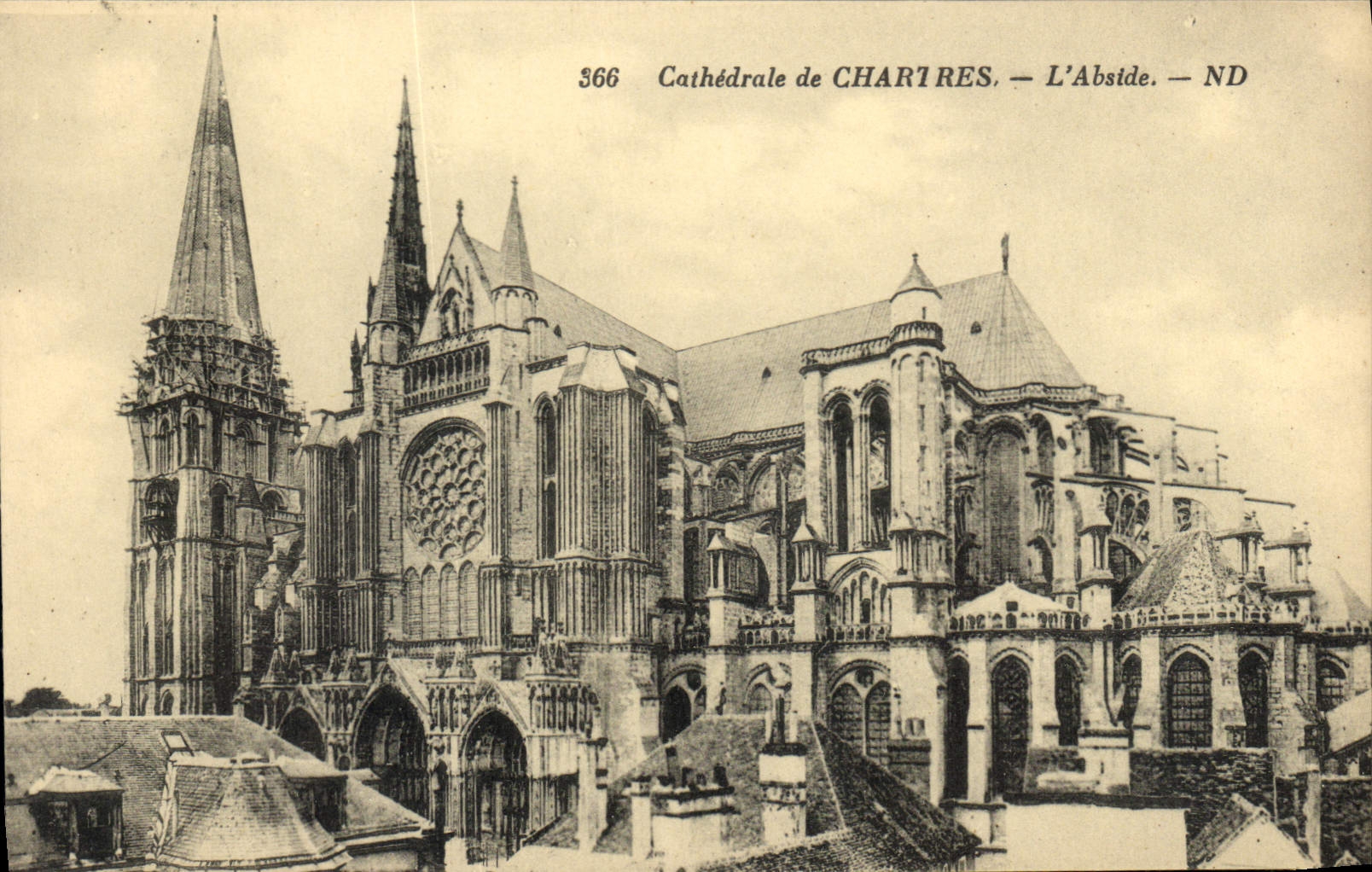 CPA Cathedrale de Chartres l'Abside 
