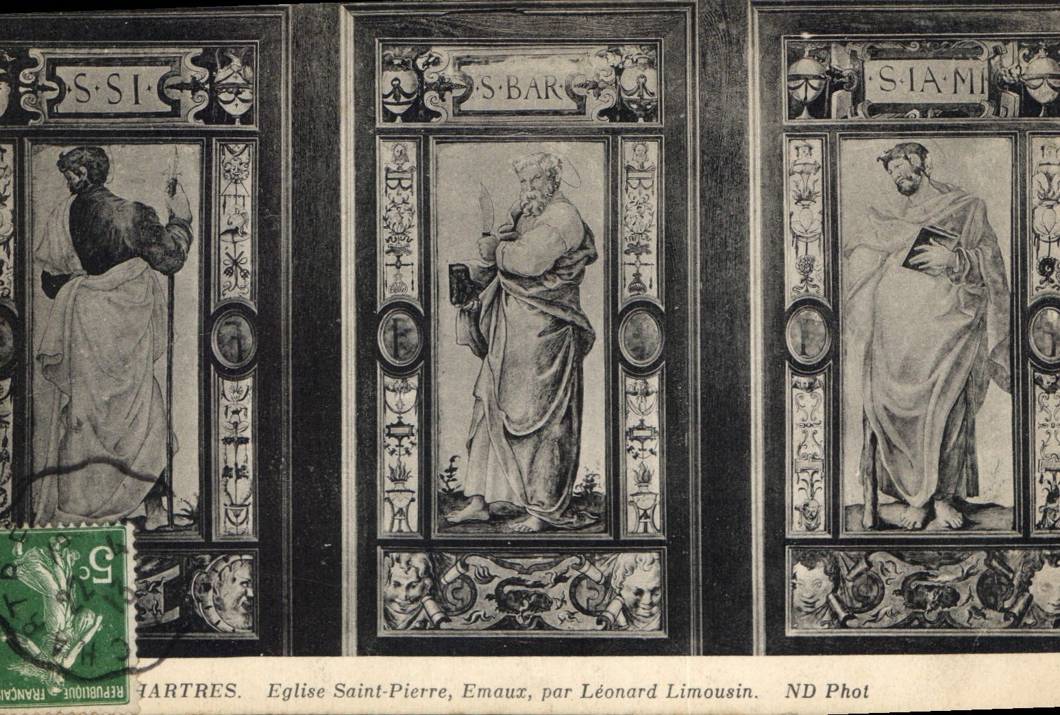 CPA Chartres Eglise Saint Pierre Emaux par Leonard Limousin