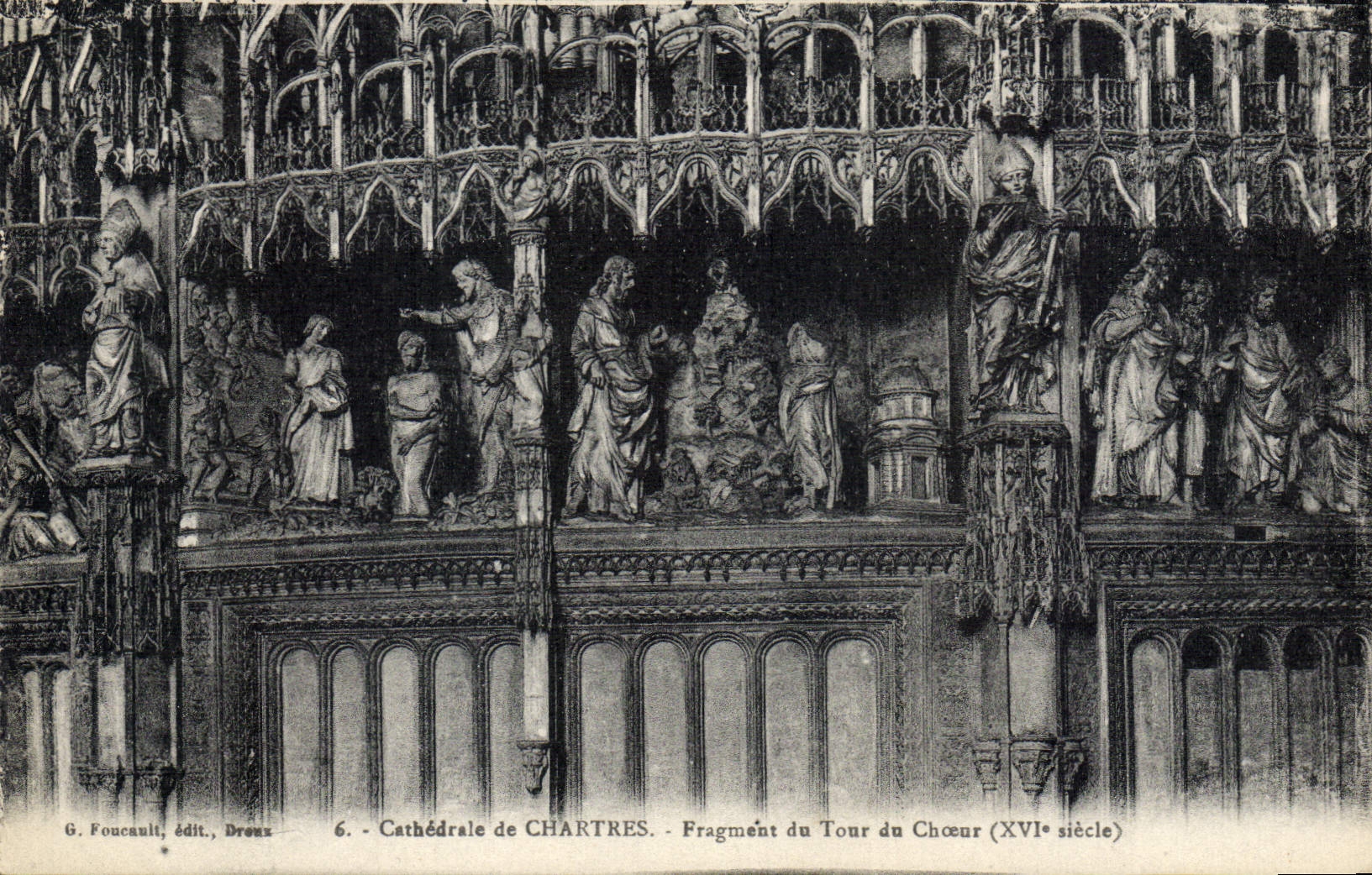 CPA Cathedrale de Chartres Fragment du Tour du Choeur XVI siecle 
