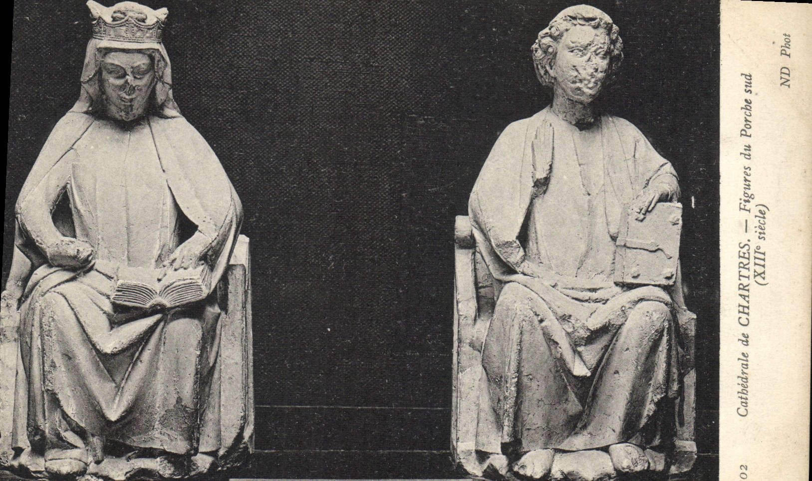 CPA Cathedrale de Chartres Figures du Porche sud XIII siecle 