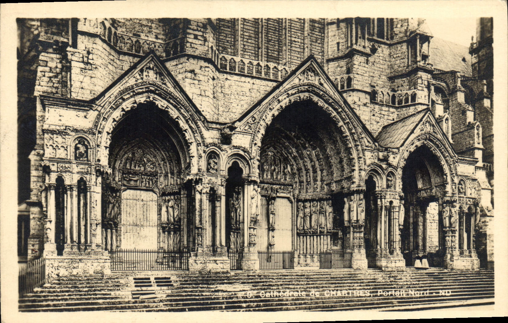 CPA Cathedrale de Chartres Portail Nord 