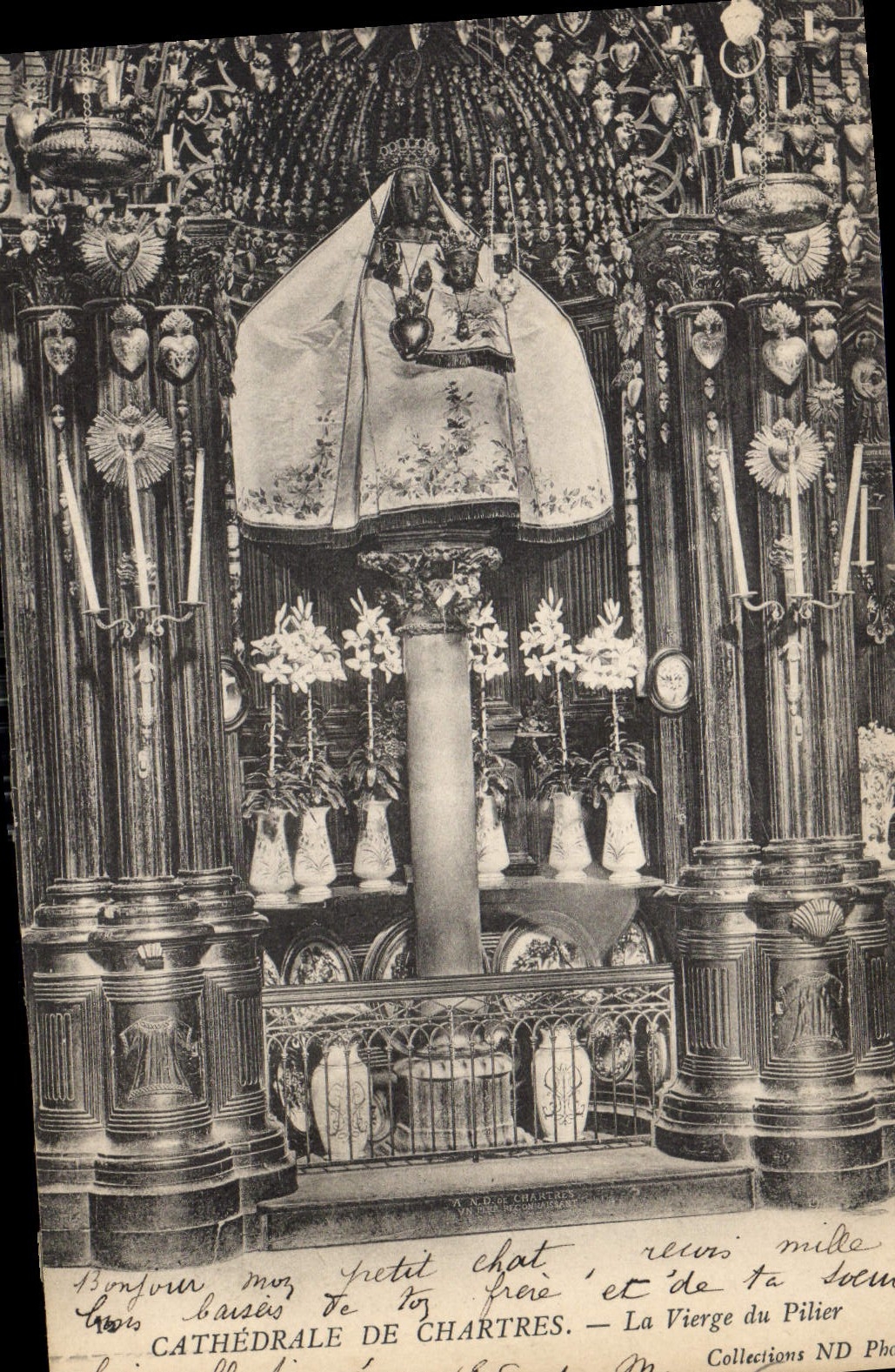 CPA Cathedrale de Chartres La Vierge du Pilier