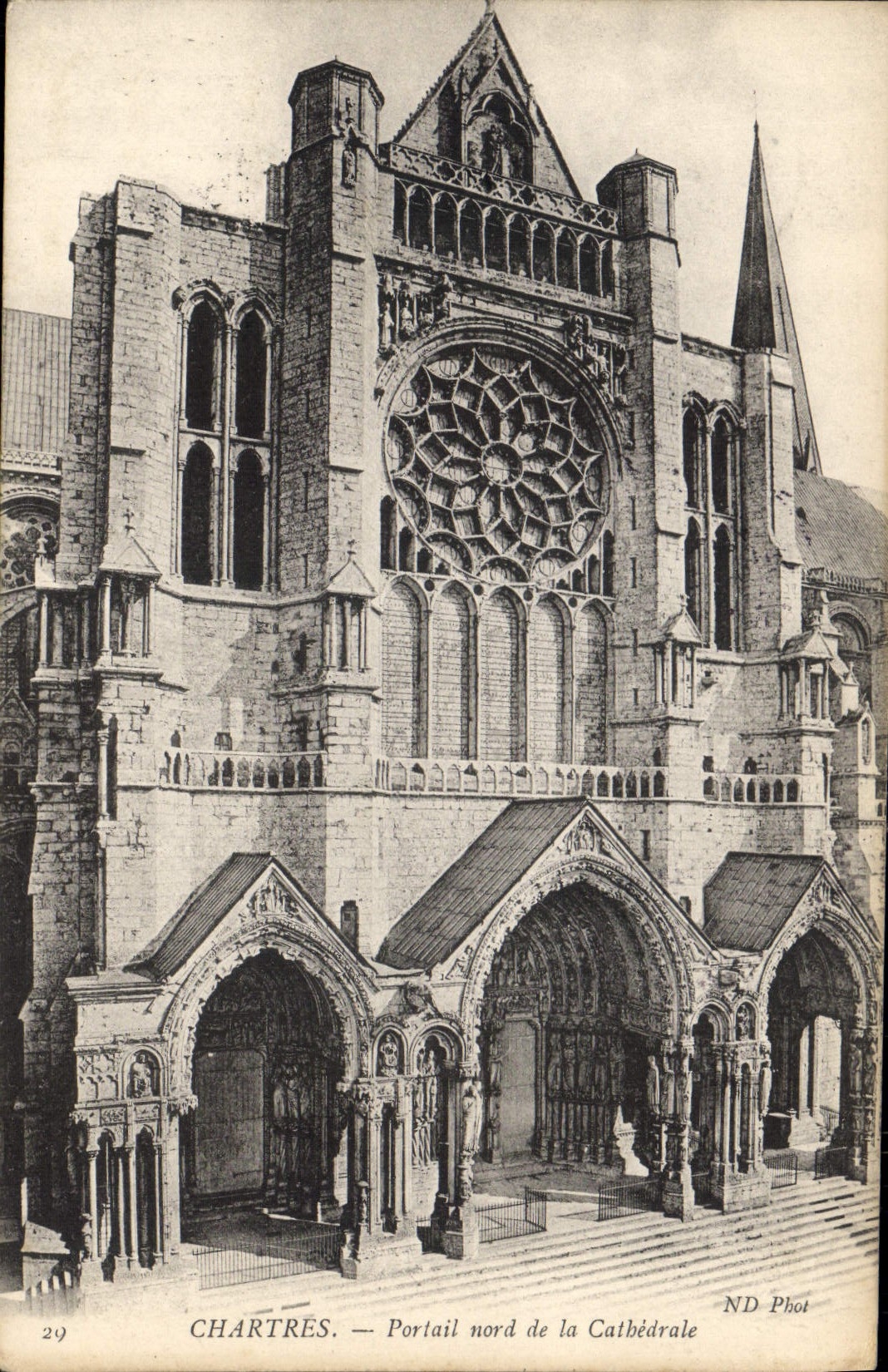 CPA Chartres Portail nord de la Cathedrale